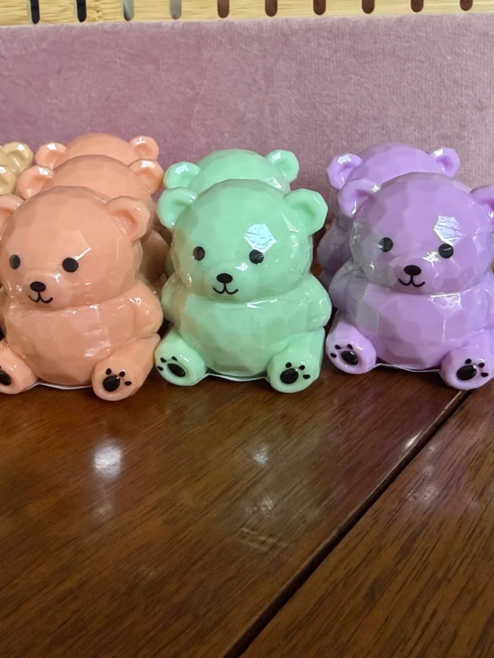 Pastel Lip Balm Bear Treat Jar - Multicolor Set kids party birthday favors